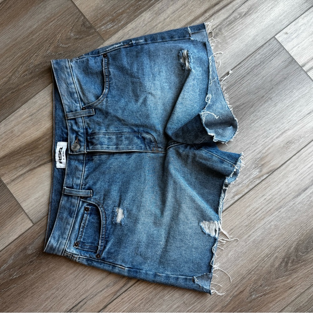 RSQ Blue Distressed Jean Shorts